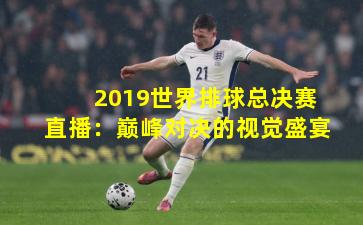 2019世界排球总决赛直播：巅峰对决的视觉盛宴